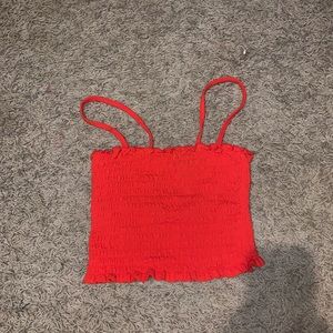 cute orange/red crop top
